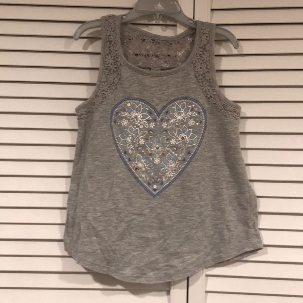 Justice girls sequin embellished tank top size 8